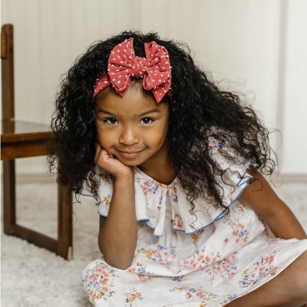 Baby Bling Shab-Blow-Lous Headband, Terracotta Dot, OS, NWT